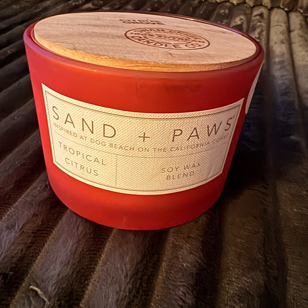 Sand and Paw Citrus Grove 12 oz  2 Wick Candle, Neutralizes Pet Odor New